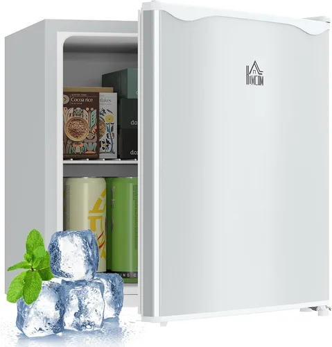 Vista 11 de HOMCOM - Congelador mini de mostrador de 3 pies cúbicos, congelador compacto vertical con estantes removibles, puerta reversible para el hogar Blanco