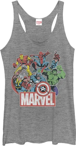 Vista 2 de Marvel Universe Heroes of Today Tri-Blend Racerback Layering Tank para mujer