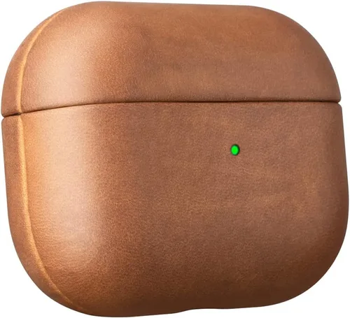 Vista 9 de Funda de cuero para AirPods Pro, estilo vintage Patina Indiana-Jones, funda de cuero para AirPods Pro 1ª generación 2019, hecha a mano, marrón oscuro