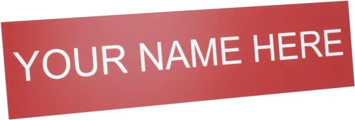 Vista 7 de ExcelMark Placa de nombre personalizada para puerta, oficina, pared, personalizada con tu texto, 2 x 8 pulgadas (1 línea, negro)