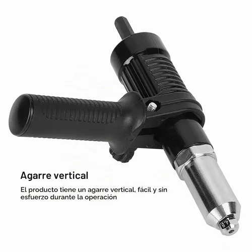 Vista 4 de Adaptador de pistolas de remache eléctricas, juego de cabeza de pistolas remachadoras inalámbricas, herramienta de taladro de alta dureza, accesorio