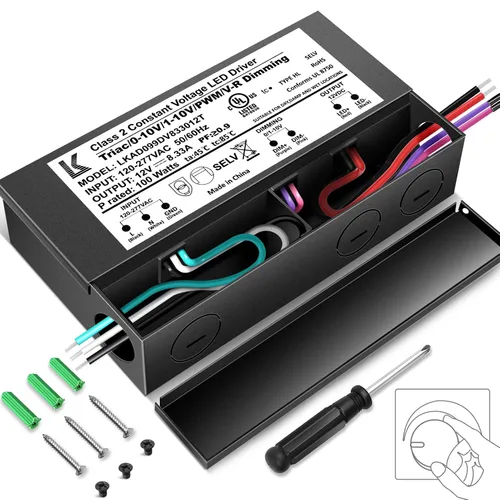 Vista 13 de Controlador LED regulable de 12 V 60 W, Triac/ELV/MLV/0-10V/1-10V/PWM/V-R, fuente de alimentación de CA a CC, transformador LED impermeable IP67