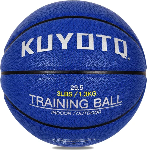 Vista 20 de KUYOTQ 3LBS/3.3LBS/2.2LBS Weighted Heavy Training Basketball 29.5/28.5" in and Outdoor Improving Handling Dribbling Passing Rebounding Skill Negro
