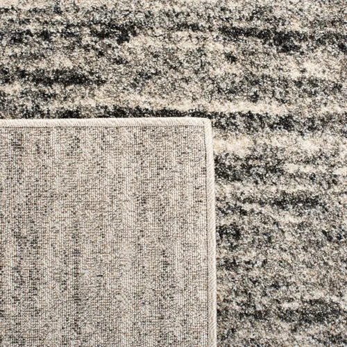 Vista 4 de SAFAVIEH Retro Collection - Alfombra de pasillo de 2 pies 3 pulgadas x 7 pies, marfil y gris, diseño abstracto moderno, no desprende pelusa