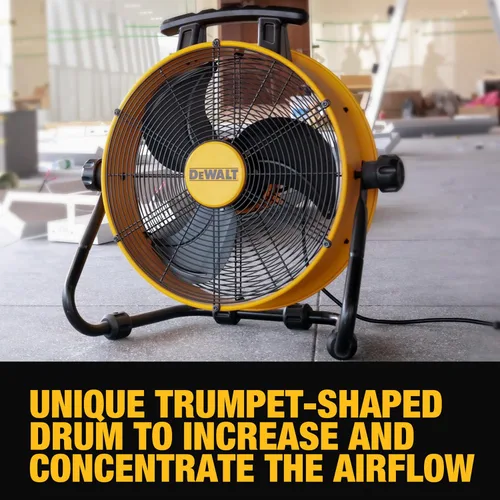 Vista 5 de Ventilador de piso DEWALT DXF1840, ventiladores industriales, ventilador de 46 cm de alta velocidad con 3 velocidades de circulación de aire