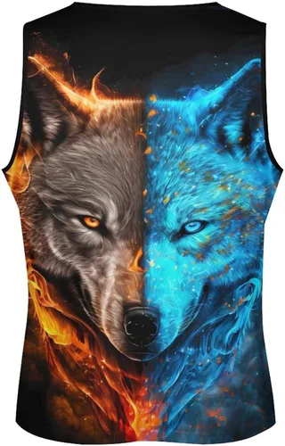 Vista 5 de HOTYD Camisetas sin mangas para hombre, casuales, atléticas, que absorben la humedad, camisetas sin mangas para verano, camisetas gráficas