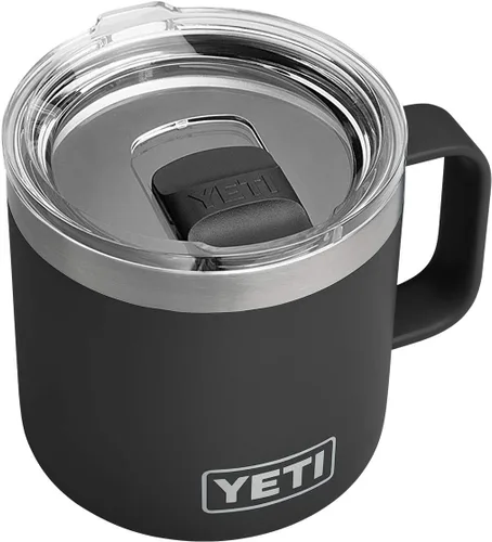 Vista 19 de YETI Rambler - Taza de 14 oz con aislamiento al vacío, de acero inoxidable con tapa MagSlider, color inoxidable Azul (Nordic blue)