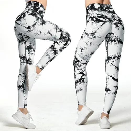 Vista 5 de MOHUACHI Leggings para mujer con levantamiento de glúteos para mujer, sin costuras, cintura alta, pantalones de yoga, gimnasio, mallas de glúteos