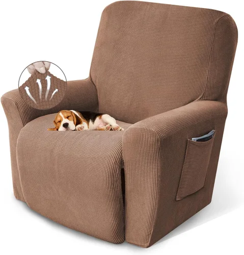 Vista 14 de KEKUOU Fundas para sillón reclinable, fundas para sillón reclinable Lazy Boy, fundas elásticas para sofá, 1 pieza de protector de muebles con parte