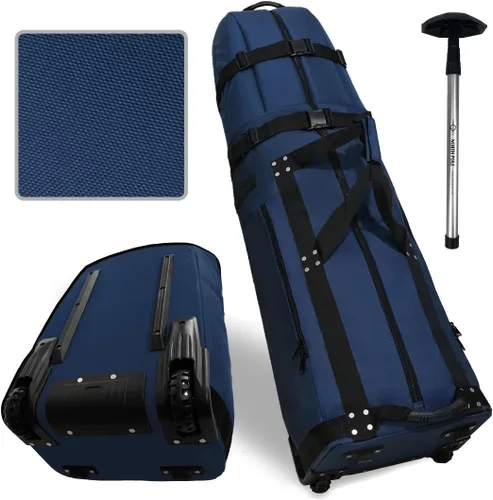 Vista 10 de CaddyDaddy Nueva funda acolchada de primera clase premium para club de golf con ruedas, bolsa de viaje de golf resistente para aerolíneas