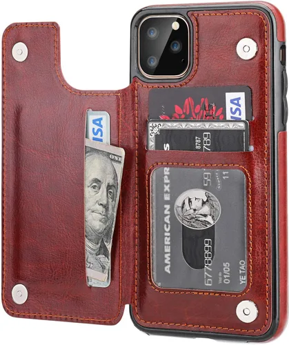 Vista 15 de ONETOP Funda tipo cartera para iPhone 11 Pro Max con tarjetero de crédito