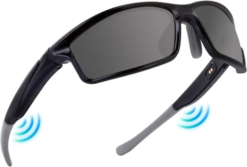 Vista 8 de SKYWAY Gafas de sol deportivas polarizadas inteligentes Bluetooth con audio inalámbrico protección UV para deportes al aire libre, diseño unisex