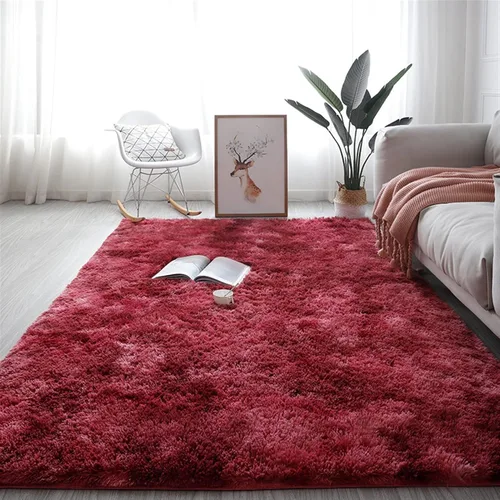 Vista 7 de Lifup - Alfombra mullida para sala de estar, dormitorio, color blanco y negro, 1 1.3 x 2.0 pies Non-Slip Washable High Pile Rectangle Carpet