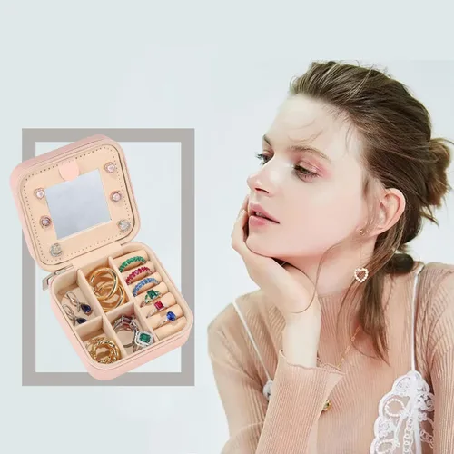 Vista 3 de Joyero imprescindible para profesores, joyero de viaje con inicial de perlas H Joyero pequeño Regalos personalizados para mujeres Regalos