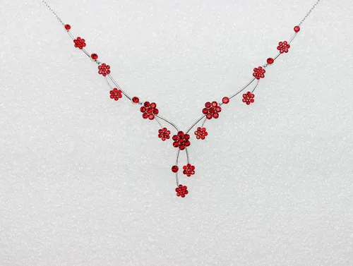 Vista 3 de Faship - Precioso juego de collar y aretes con diamantes de imitación
