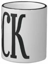 Vista 2 de Taza de café con mango negro Ock de 11 onzas