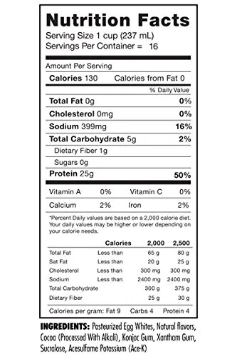 Vista 2 de 100% claras de huevo líquidas de caramelo de chocolate (4 galones)