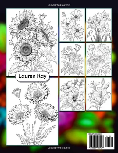 Vista 2 de 101 Relaxing Flowers A Beautiful Floral Adults Coloring Book Feature Over 80 Different Flower For Stress Relief And Relaxation