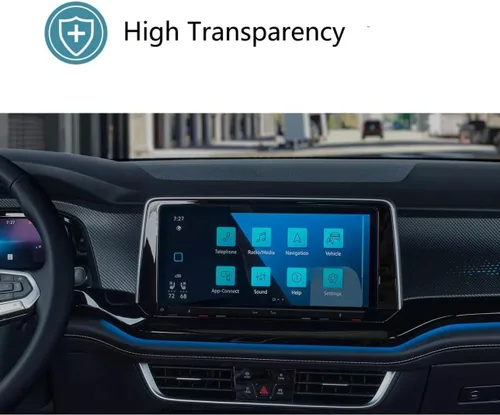 Vista 3 de ZFM - Protector de pantalla para Volkswagen Atlas 2024, vidrio templado, Atlas/Atlas Cross Sport SE/SE con tecnología/SEL/SEL Premium R-Line/SEL
