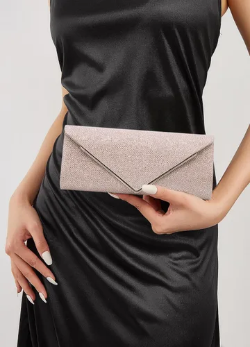 Vista 3 de Naimo Aleta deslumbrante bolso de embrague bolso de noche con cadena desmontable