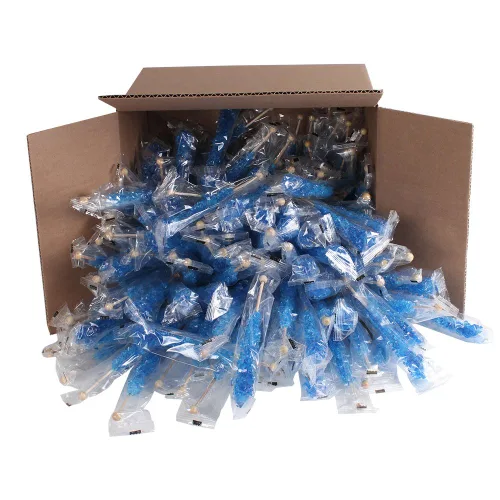 Vista 79 de Palitos de caramelo de roca extragrandes: 12 paletas de cereza rosa – envueltas individualmente – Palitos de caramelo de roca de cristal