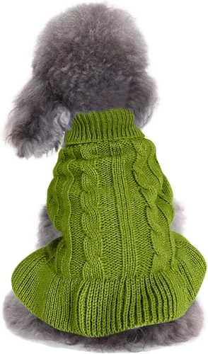 Vista 17 de CHBORCHICEN Suéteres de punto para perros pequeños, sudadera cálida para mascotas gatos, ropa de invierno, suéter de gatito y cachorro
