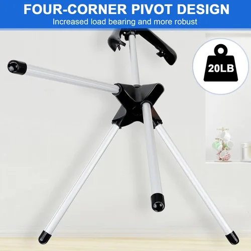 Vista 4 de Exhibidor Ajustable de Camisetas para Adultos para Vendedores, Soporte de Exhibición de Camisetas de 32-63 pulgadas, Exhibidor Portátil Colgante