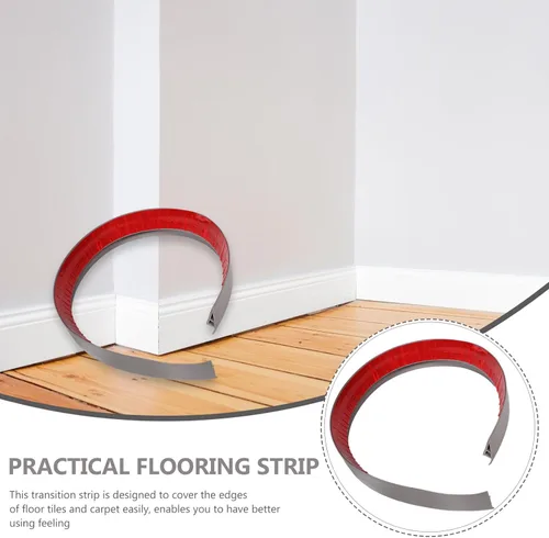 Vista 7 de Angoily Reductor de suelo tira de transición autoadhesiva alfombra a azulejo tira 3.3 ft plástico PVC durable