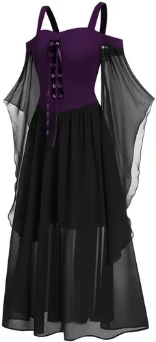 Vista 4 de ATOYSOY Vestido de corsé renacentista para mujer, vestido gótico de talla grande, vestidos de princesa victoriana, disfraz medieval, disfraces