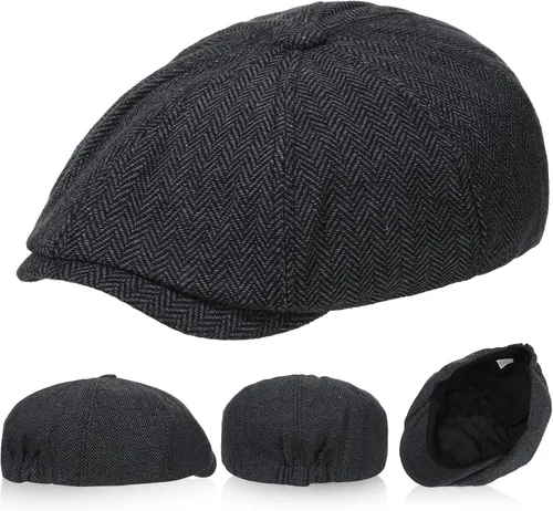 Vista 4 de Boyiee Disfraz de detective de 8 piezas para adulto, disfraz de hombre de 100 días de escuela, juego de accesorios para hombre de los años 20