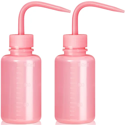 Vista 8 de Valchoose - Botella de lavado de LDPE blanca de 5.1 fl oz, boquilla doblada, diseño portátil, 2 juegos Blanco