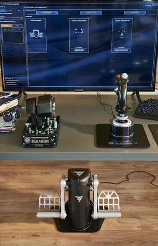 Vista 4 de Thrustmaster TPR Pendular Rudder Pedals for PC Flight Simulation Controls – Adjustable Resistance, HallEffect Magnetic Sensors, Ultra-Precise &