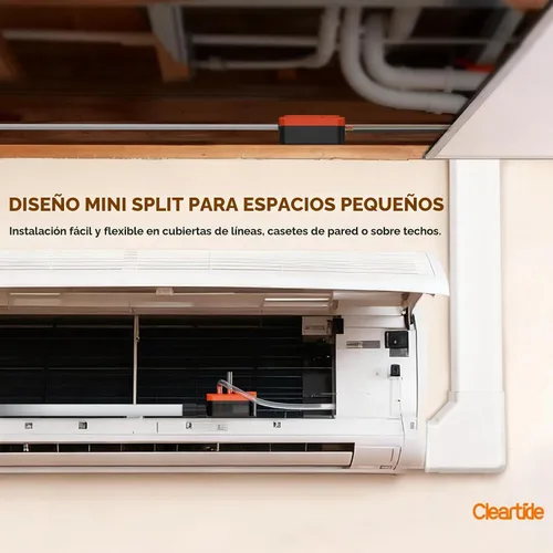 Vista 2 de Cleartide Mini bomba de condensado HVAC dividida, 10.6 GPH, 110V/240V, interruptor de seguridad automático, eliminación de condensado de CA