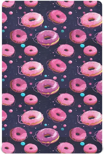 Vista 2 de Fitted Crib Sheets Pink Donuts Planets Space Mini Crib Sheets for Boy & Girl Toddler Mattress Sheets Playard Sheet 21216704