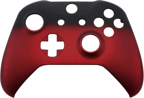 Vista 7 de eXtremeRate Cubierta de placa frontal roja sombra para controlador inalámbrico Xbox One modelo 1708, carcasa frontal suave al tacto para Xbox One S
