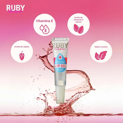 Vista 2 de Ruby Kisses Brillo de labios hidratante transparente (3 unidades)