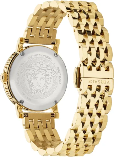 Vista 3 de Reloj Versace IP para mujer de oro amarillo Greca Glass VEU300621