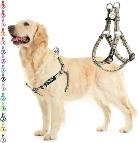 Vista 57 de Pupteck - Arnés para perros sin jalar, suave, ajustable, de nailon, talla básica, chaleco para cachorro, para caminar al aire libre con etiqueta