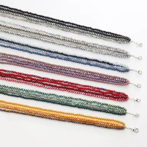 Vista 7 de Noessla Multi-layer Crystals Beaded Choker Necklace for Women Colorful Boho Statement Necklace Trendy Costume Party Jewelry Mothers day Gifts for Mom