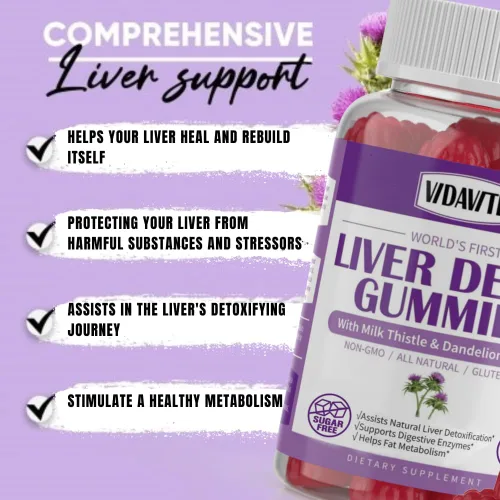Vista 2 de VIDAVITE Liver Cleanse - Gomitas de desintoxicación y reparación, sin azúcar, fabricadas en Estados Unidos, suplemento de cardo mariano de 1500 mg