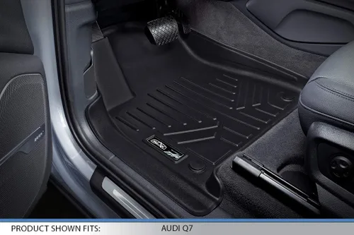 Vista 2 de SMARTLINER Juego de tapetes de piso de ajuste personalizado de 3 filas para Audi Q7 / SQ7 2017-2025