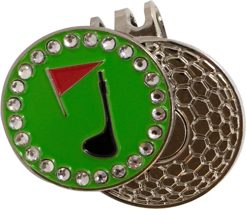 Vista 6 de DA VINCI Clip magnético para sombrero de golf con marcador de bola de golf de metal brillante de 1 pulgada Globo ostentoso