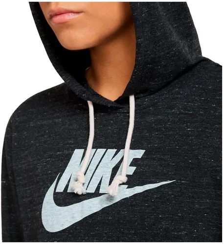 Vista 3 de Nike Sportswear Gym Vintage - Sudadera con capucha para mujer (as1, alpha, m, regular, negroblanco), Negro