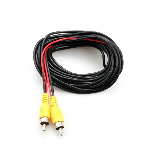 Vista 5 de DALLUX Cable de vídeo RCA para cámara de respaldo del coche, cable de vídeo para cámara trasera con cable de detección (6 m/20 pies), cable
