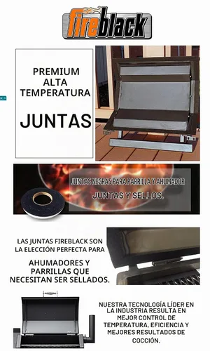 Vista 7 de Junta para barbacoa ahumadora FireBlack de alta temperatura autoadhesiva de 15 pies, resistente al calor de 1/2 x 1/8, negra