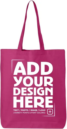 Vista 9 de shop4ever Diseño personalizado de encargo su propio bolso de compras reutilizable del bolso de compras de Eco del algodón del regalo personalizable