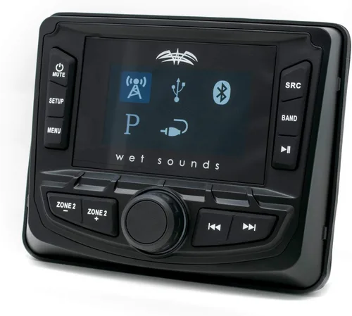 Vista 3 de Wet Sounds WS-MC2 - Receptor de medios digitales marinos y control remoto MC-TR-MINI Mini con cable de 25 pies (requiere actualización de software)