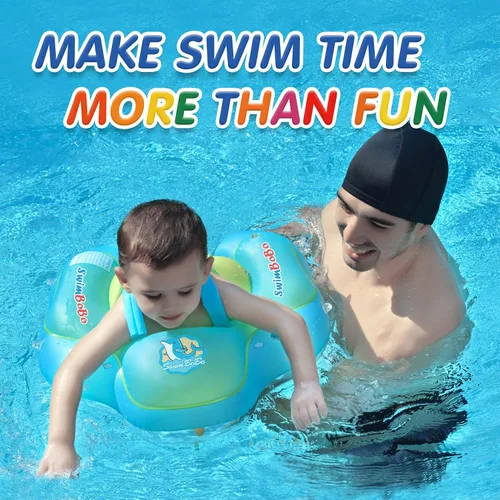 Vista 7 de Baby Swimming Float Kids Inflatable Swim Ring with Safety Support Bottom Swimming Pool Accessories for 3-36 Months