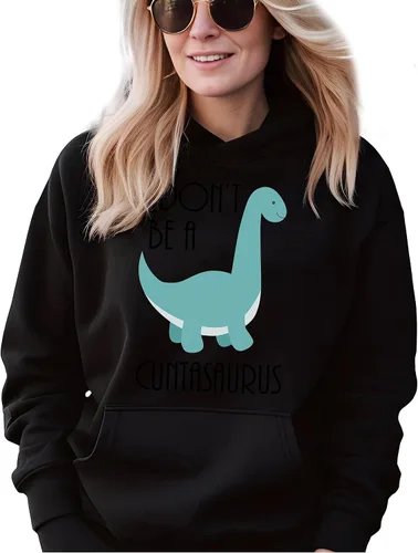 Vista 3 de Camiseta de lona para adultos, con texto en inglés "Don't Be A Cuntasaurus", regalo para adultos, traje de humor ofensivo, ropa de dinosaurio