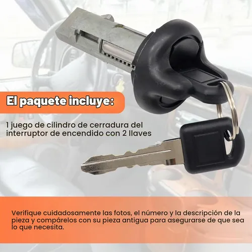 Vista 8 de NLQR Cilindro de bloqueo de interruptor de llave de encendido compatible con Chevy compatible con GMC Pickup y más vehículos 1995-1997 Reemplazo